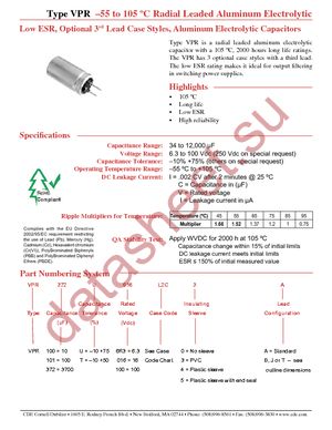 VPR141U075E1L datasheet  